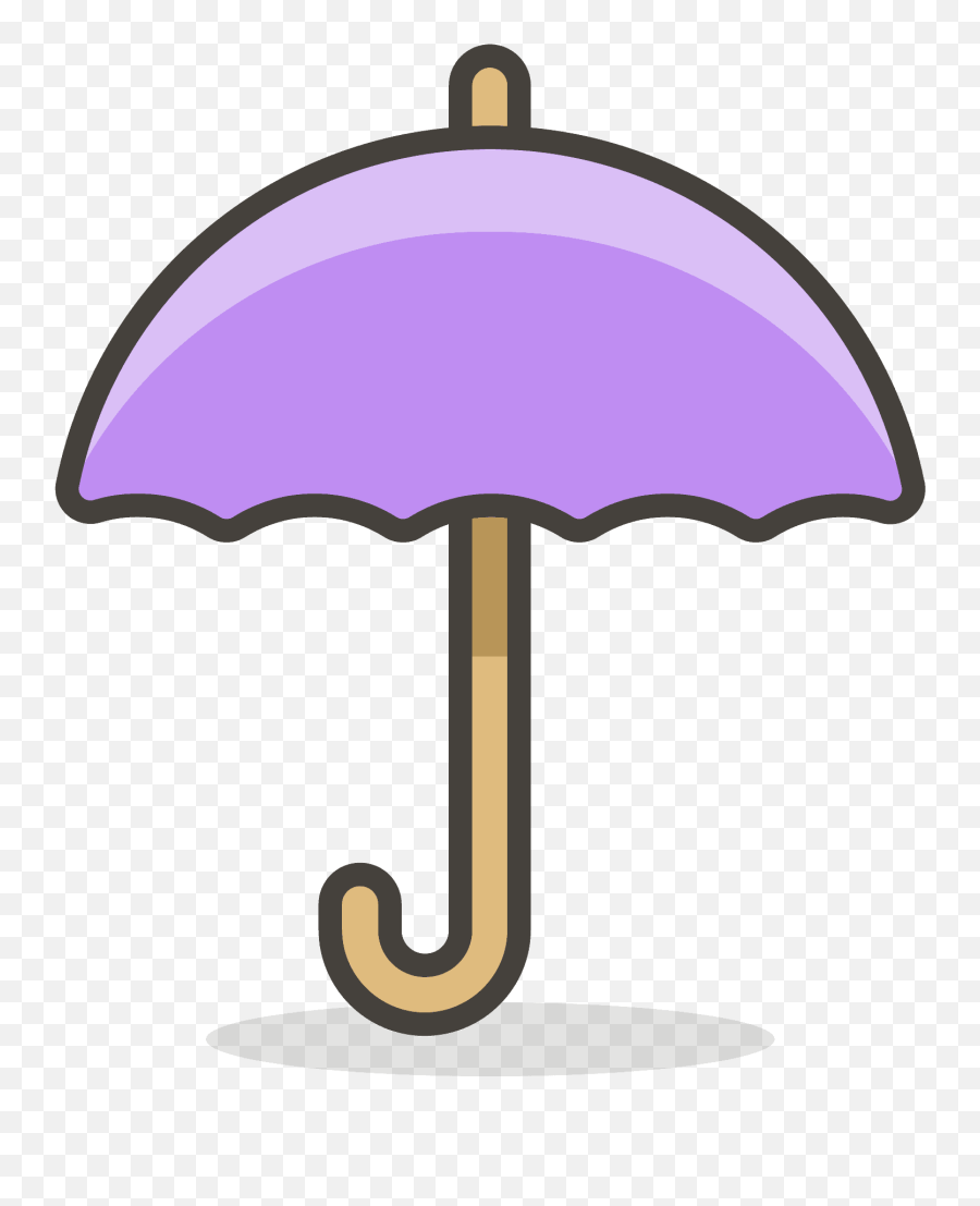 Umbrella Emoji Clipart - Purple Umbrella Emoji Render,Beach Umbrella Emoji