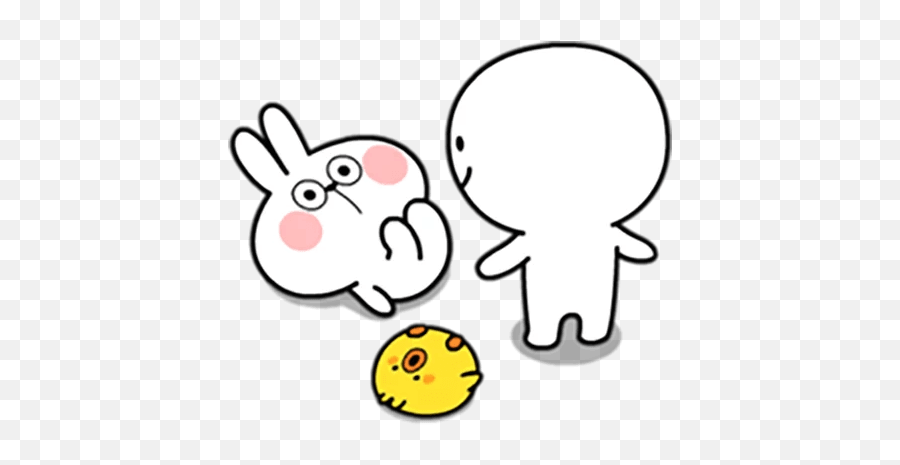 Animation Spoiled Rabbit - Telegram Sticker Spoilled Rabbut Smile Person Gif Emoji,Rabbit Emoticons Gif