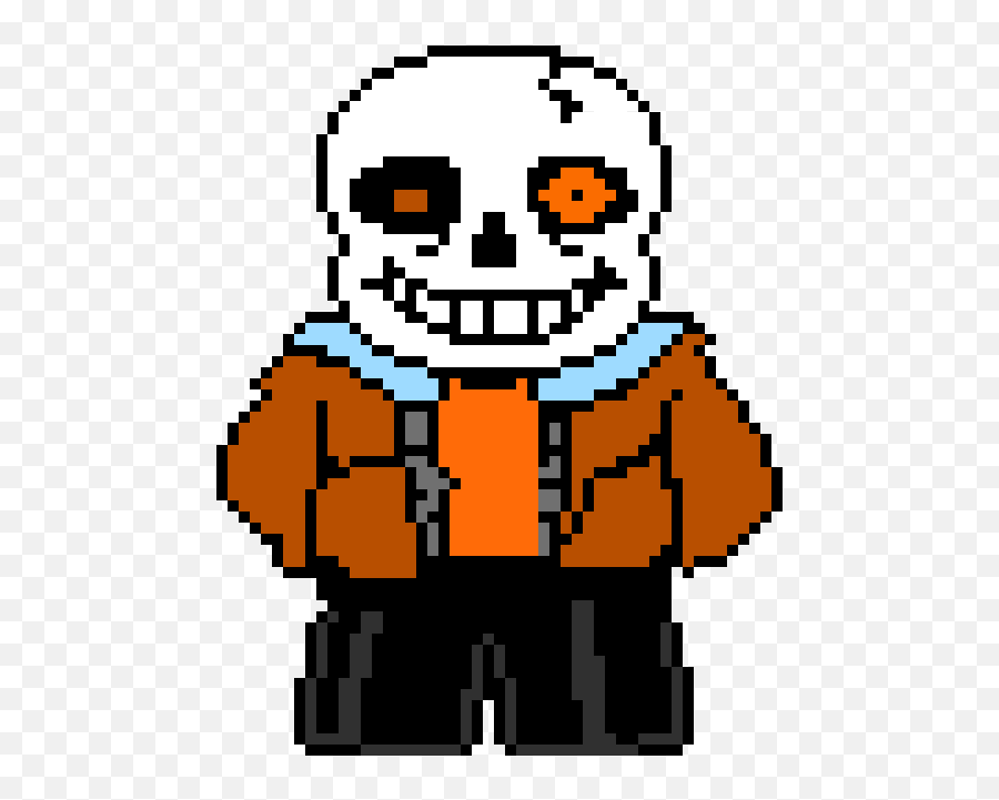 Pixel Art Gallery - Underhell Sans Pixel Art Emoji,How To Make A Chara Emoji