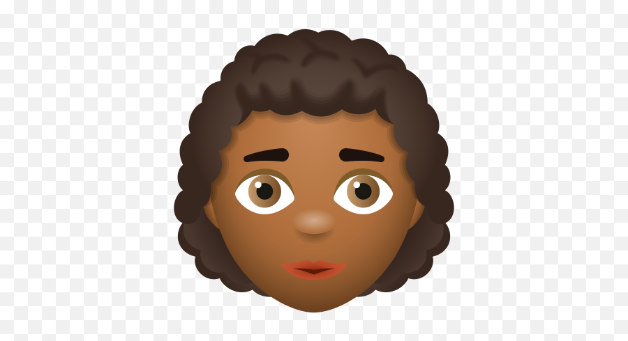 Woman Curly Hair Medium Dark Skin Tone - Emoji Medium Dark Skin,Emoji With Brown Hair