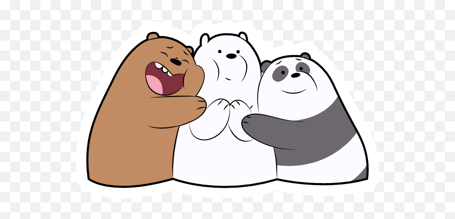 We Bare Bears Hugs Sticker - Sticker Mania Sticker Bare Bears Emoji,Funny Hugs & Kisses Emojis