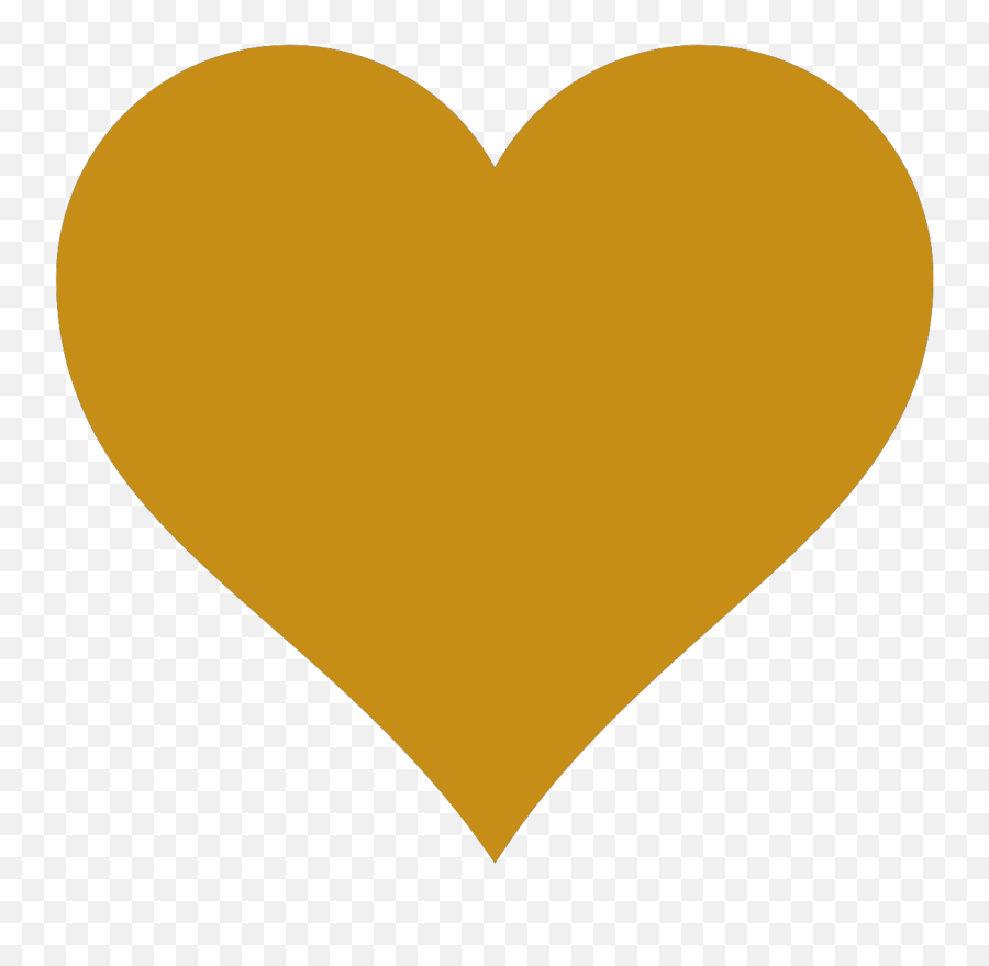 Solid Gold Heart Clip Art - Clipart Yellow Heart Png Emoji,Rabbit With Hearts Emojis