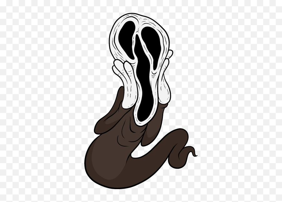 Ghostface Cartoon Scream - Screaming Png Download 458600 Emoji,Ghost Face Emoticon