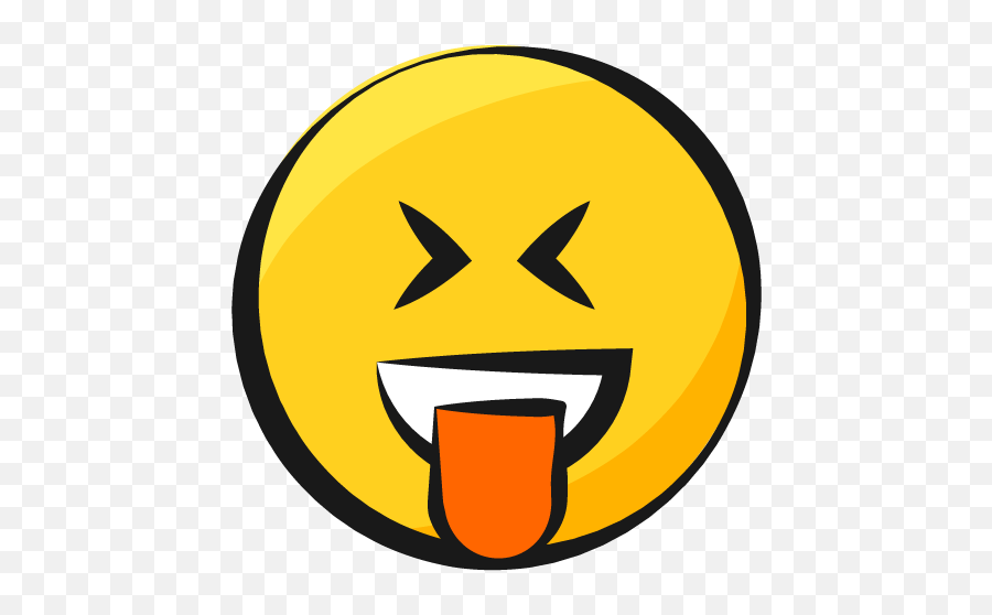 Smiley Jaune Emoji Yellow Tirer Langue - Wide Grin,No Comment Emoji