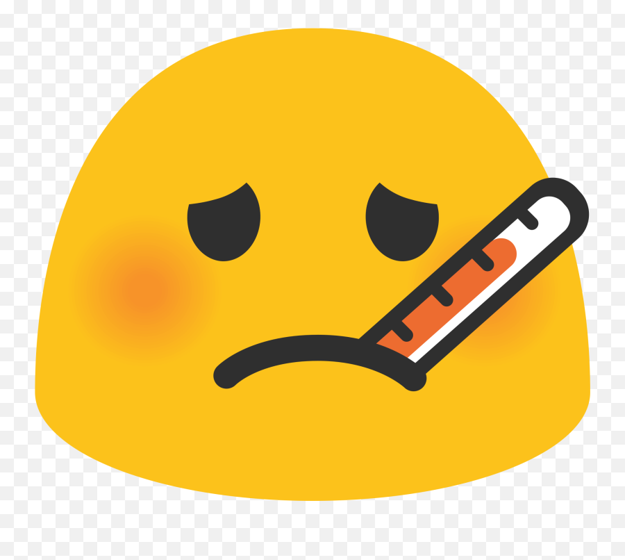 Face With Thermometer Emoji Clipart Free Download - Sick Google Emoji,Vomitting Emoji