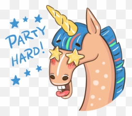 Unicorn Is Having A Party Animated Sticker By Natalka - Unicorn Having A Party Emoji,Animated Emotions