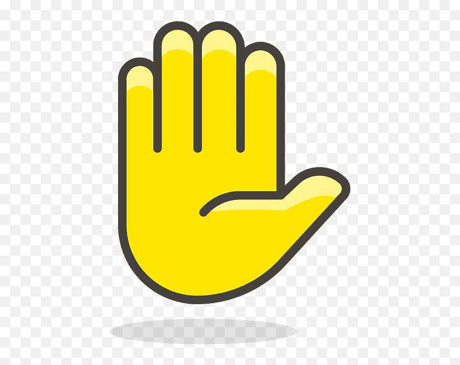 Raised Hand Emoji Clipart - Clip Art Raise Hand,Raising Hands Emoji