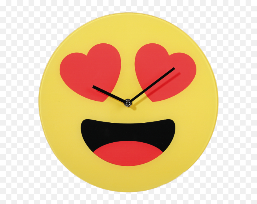 Bigbuy Emoticon Hearts Wall Clock - Reloj Manualidades Niños Emojis,Clock Emoji