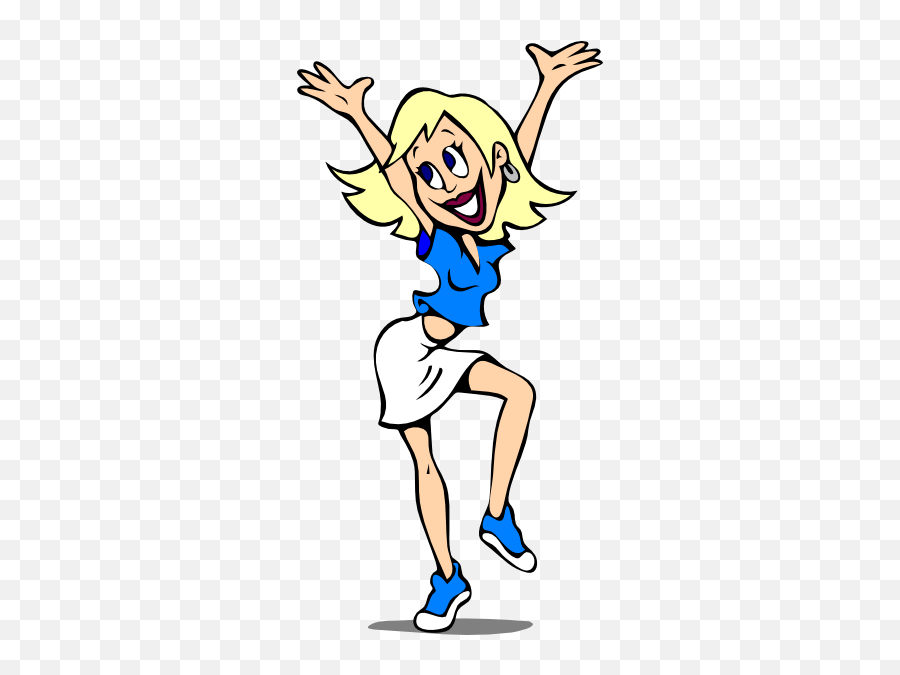 Happy Person Clip Art - Wikiclipart Happy Blonde Clipart Emoji,Snoopy Happy Dance Emoji