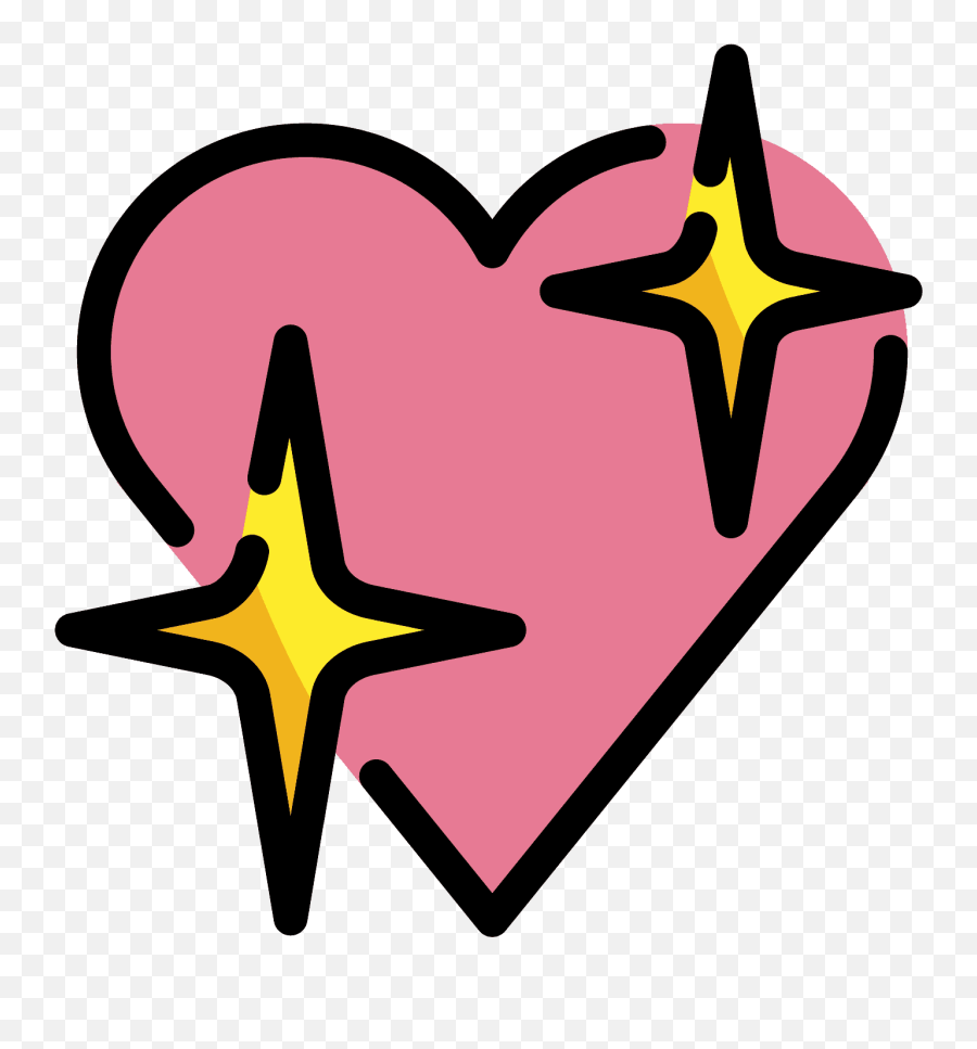 Sparkling Heart Emoji Clipart Free Download Transparent Png - Luccichio Emoji,Valentine Heart Emoji