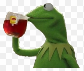 Download Kermit Tea Png - Kermit With Tea Png Emoji,Kermit Emoji