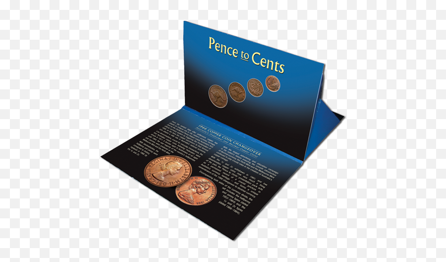 1954 - 1984 Pence To Cents Changeover Pack Horizontal Emoji,2 Cents Emoji