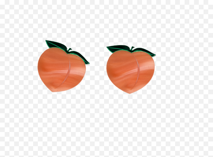 Peach Earrings - Carrot Emoji,Squiggle Emoji