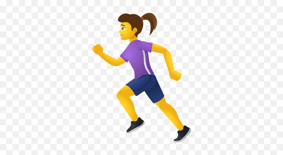 Woman Running Icon - Woman Running Emoji,Running Man Emoji Transparent