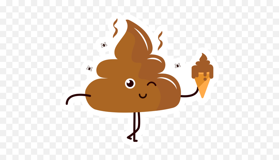 Poop With Ice Cream Sticker - Sticker Mania Happy Emoji,Emoji Top Gun