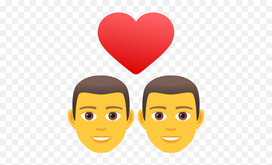 Emoji U200du200d Couple Of Hearts Man Man Wprock - Emoji Pareja,Side Heart Emoji