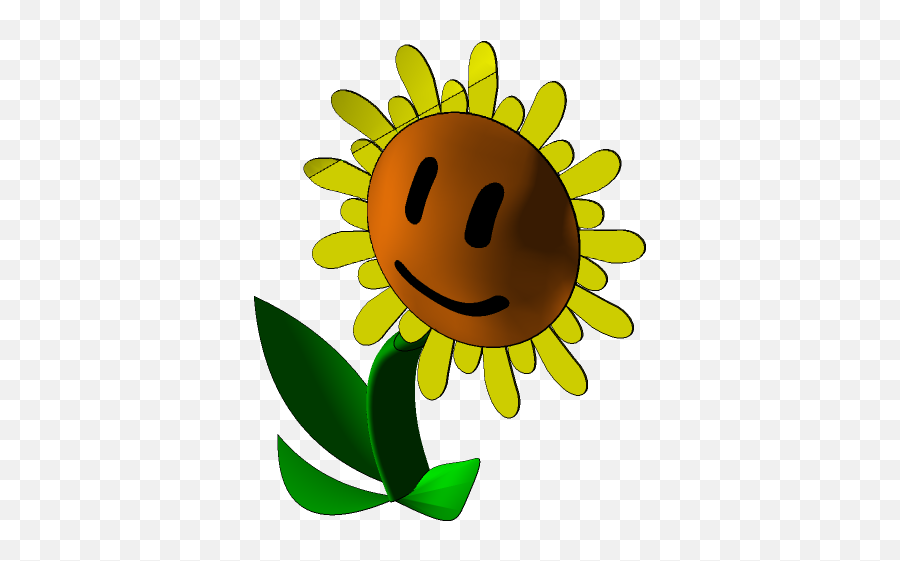 Sunflower Plant 3d Cad Model Library Grabcad - Happy Emoji,Plant Emoticon