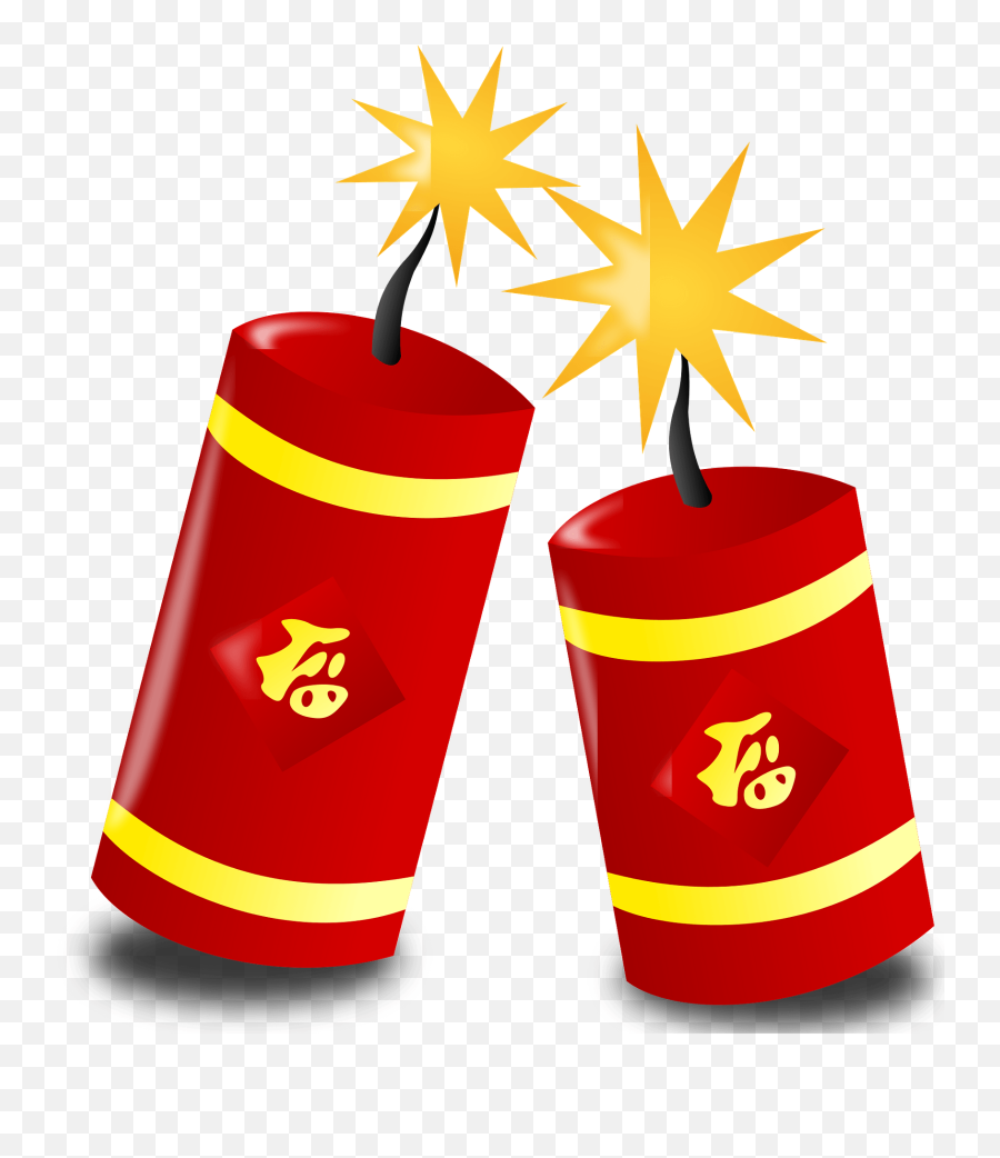 Chinese New Year Fireworks Clipart Free Download - Chinese New Year Clip Art Free Emoji,Firework Emoji