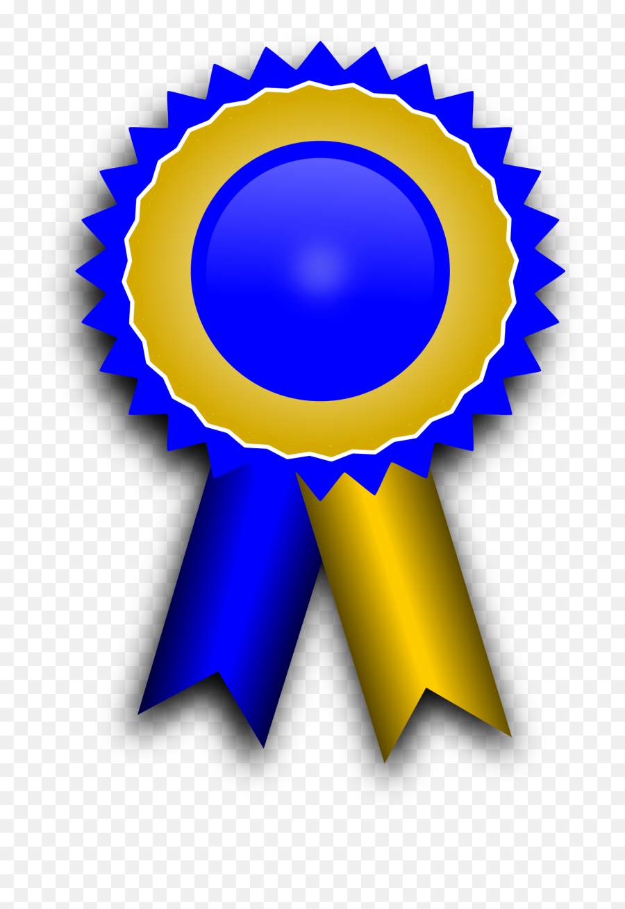 Prize Clipart - Ribbon Award Clip Art Emoji,Blue-ribbon Prize Emoticon