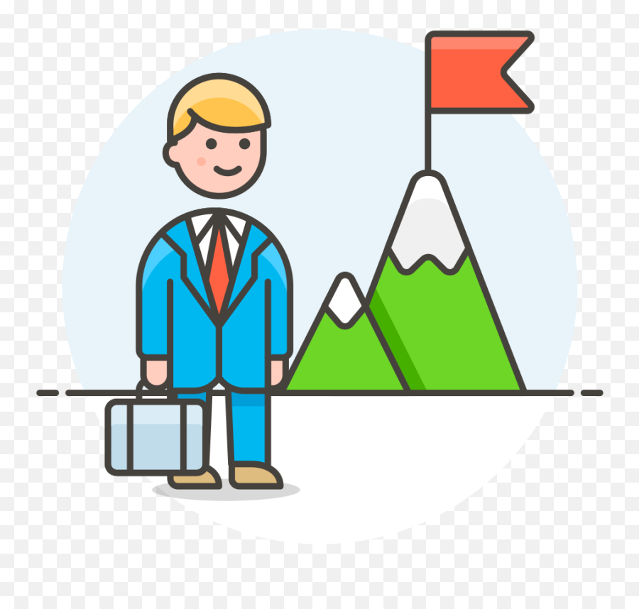 Success Goal Businessman Icon - Failure To Success Icon Emoji,Businessman Emoji