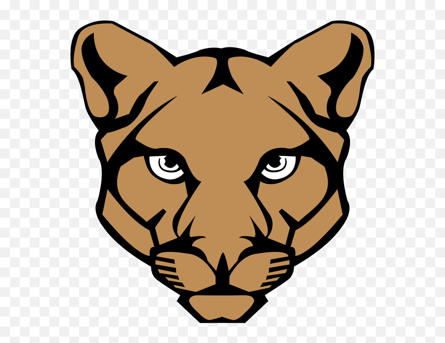 Mountain Lion Face Clipart - Logo Patrick County High School Emoji,Emoji With Face And Crossroads Over Head