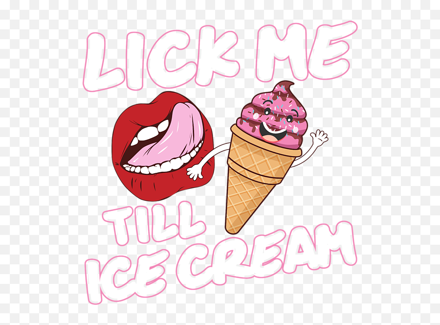 Lick Me Till Ice Cream Duvet Cover For - Lick Ice Cream Art Emoji,Ice Cream Emoji Changing Pillow