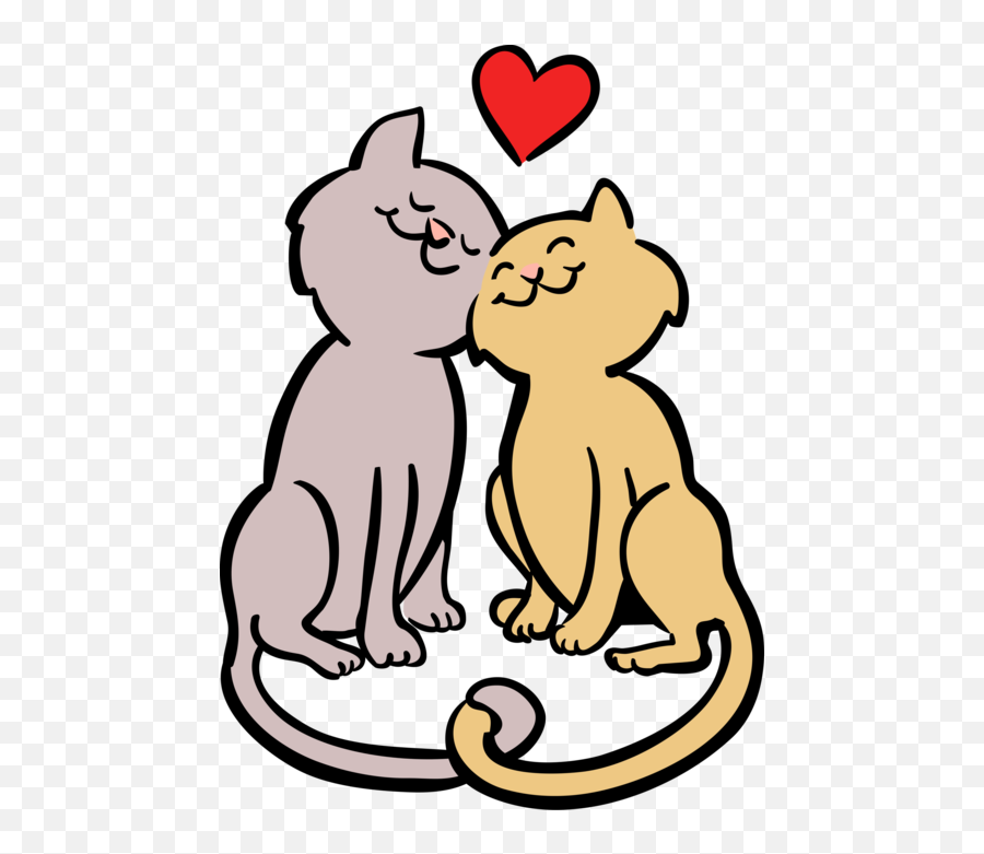 Love - Cats In Love Clipart Emoji,Cat Love Emoji