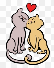 Love - Cats In Love Clipart Emoji,Cat Love Emoji