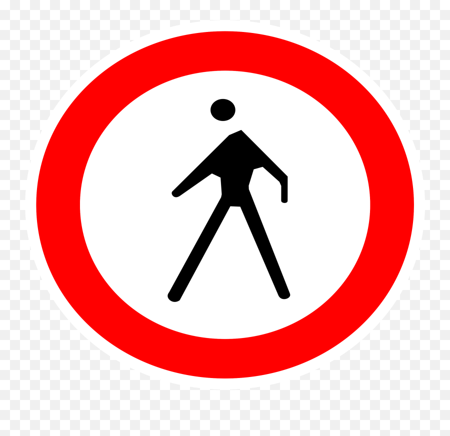 Traffic Sign No Symbol Warning Sign - Circulacion Prohibida Pedestrian Crossing Icon Png Emoji,Cpr Emojis