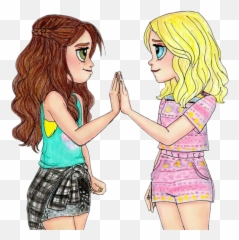 Tumblrgirl Tumblr Sticker By Maiane Paixão - Dibujos De Luna Y Ambar Emoji,Best Friend Emoji Phone Cases