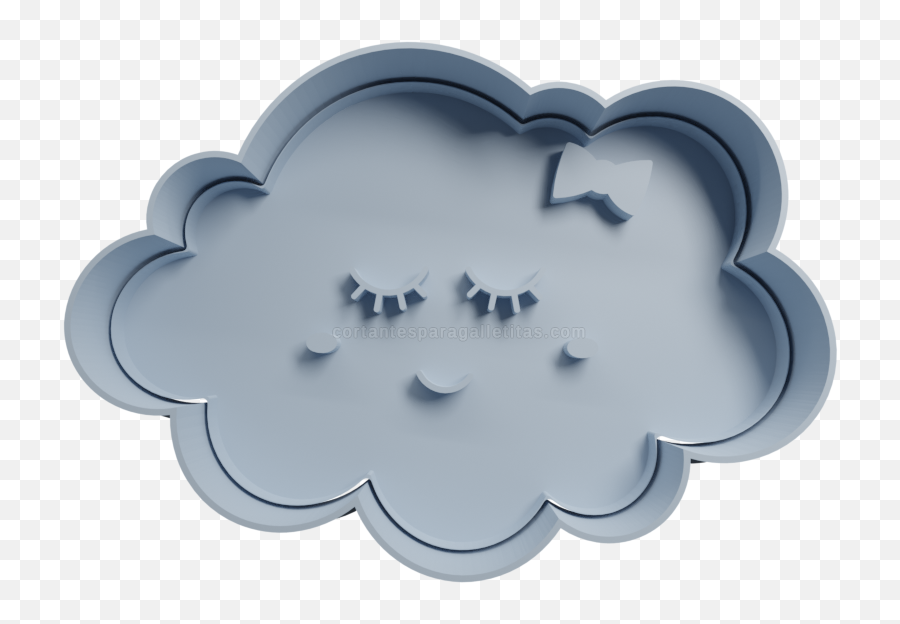 Nubes Con Ojitos - Cortante Nube Emoji,Emojis Con Fondant