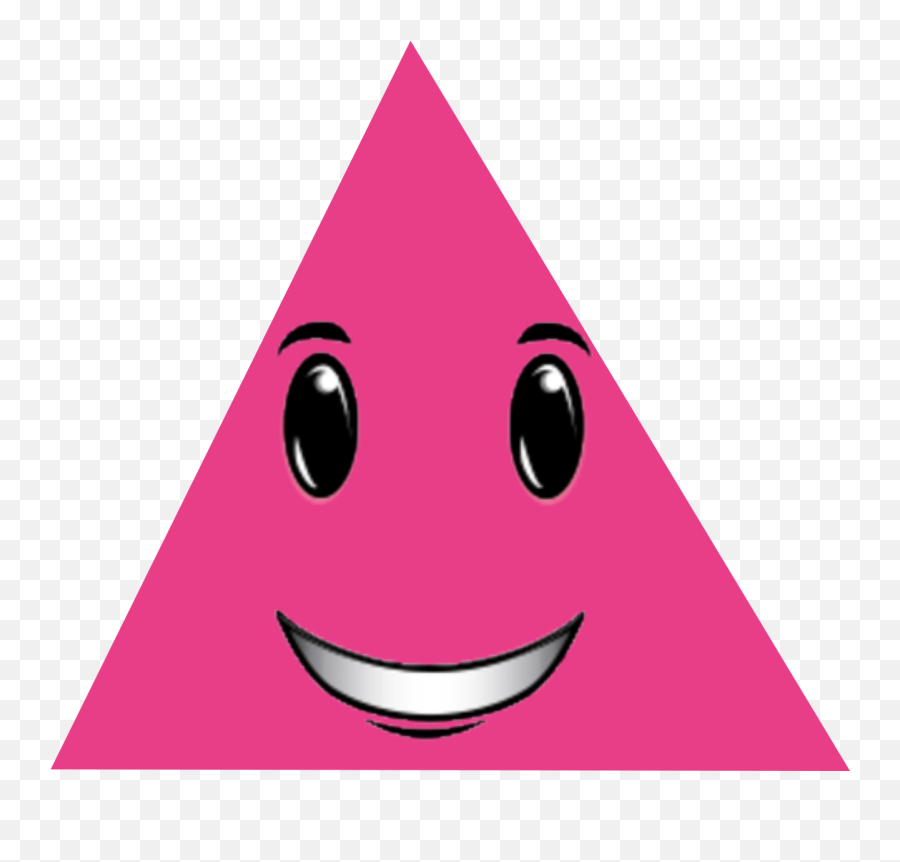 Justshapesandbeats - Happy Emoji,Pink Triangle Emoticon
