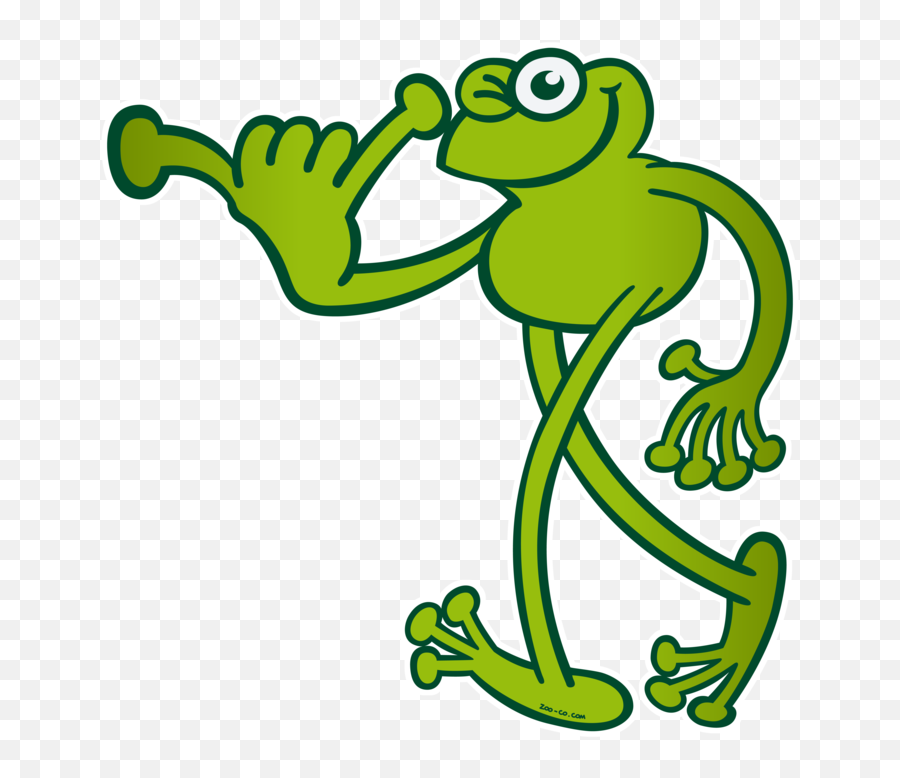 Happy Cartoon Frog Translucent Background - Clip Art Library Emoji,Aloha Hand Sign Emoticon
