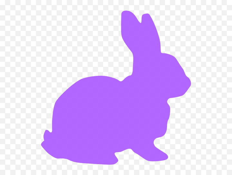 Bunny Rabbit Silhouette Clip Art N11 Free Image - Purple Rabbit Silhouette Emoji,Rabbit Emotions