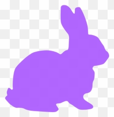 Bunny Rabbit Silhouette Clip Art N11 Free Image - Purple Rabbit Silhouette Emoji,Rabbit Emotions