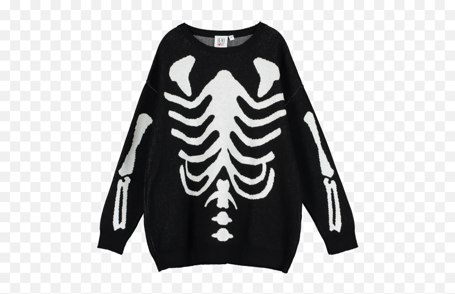 Beau Loves Knit Sweater Skeleton - Orange Mayonnaise Emoji,Skeleton Made Out Of Emojis