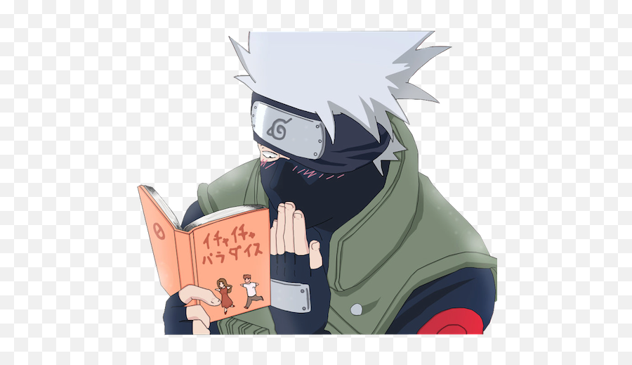 Anime Boy Man Kakashi Naruto Book Sticker By Sierra - Kakashi Icha Icha Emoji,Boy And Book Emoji