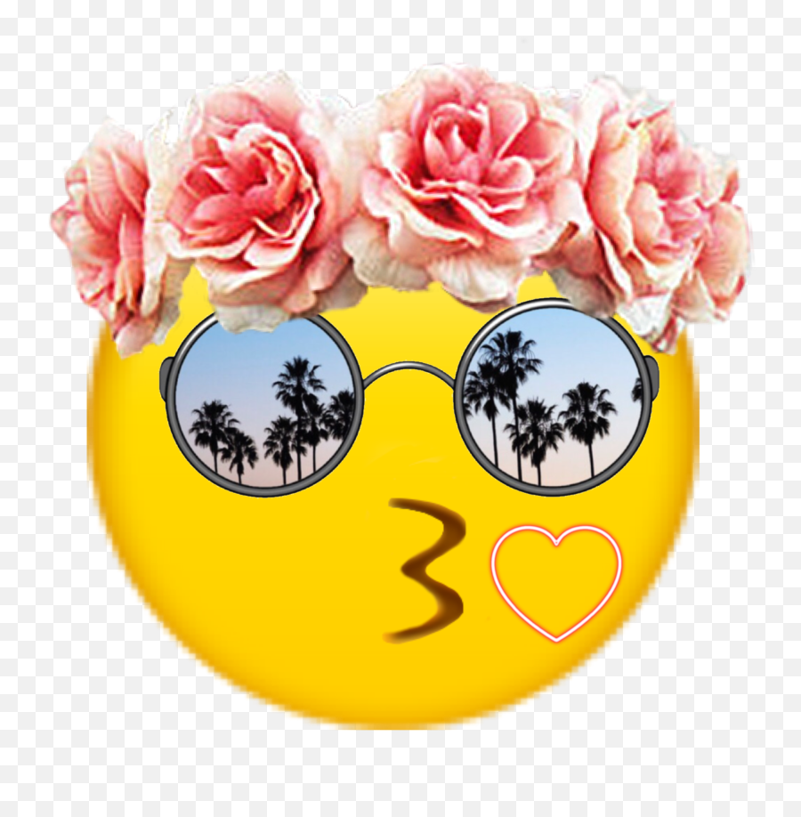 Emoji Heart Sunglasses Sticker - Happy,Whistling Emoticon