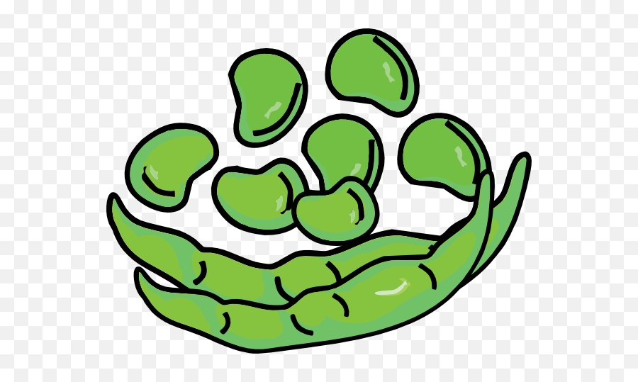 Download Broad Bean - Broad Bean Icon Png Png Image With No Fava Bean Clipart Emoji,Green Bean Emoji