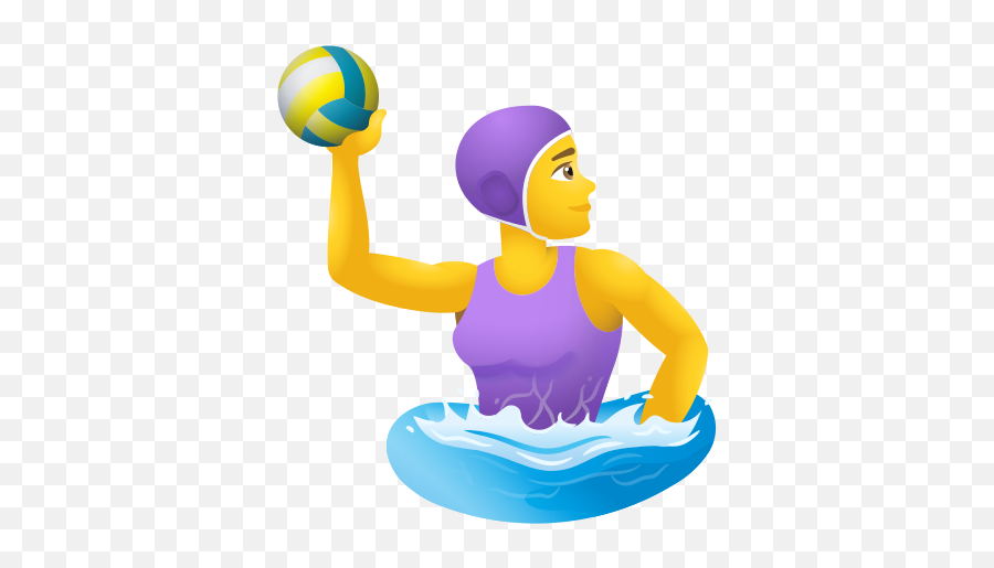 Woman Playing Water Polo - For Volleyball Emoji,Water Polo Ball Emoji