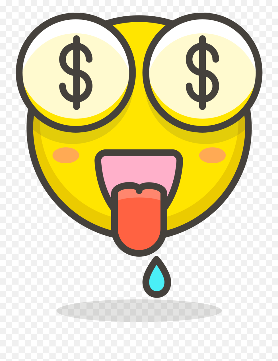 Money Emoji Icon Of Colored Outline Style - Available In Svg Cara De Dinero Png,Moneybag Emoji