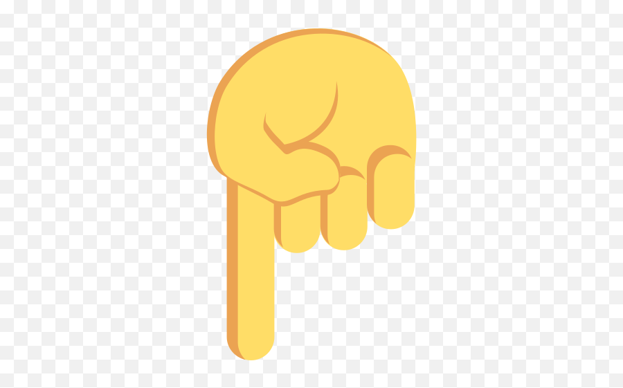 White Down Pointing Index Emoji High Definition Big - Fist,Pointing Emoji