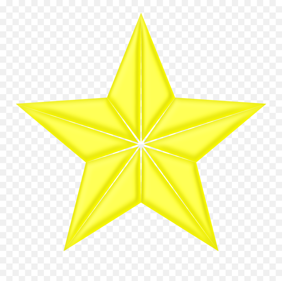 3d Segmented Yellow Star Clipart - Full Size Clipart Star Transparent Background Emoji,Twinkle Star Emoji