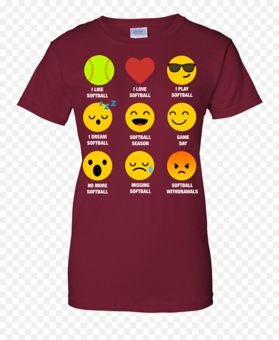 I Love Softball Emoji Emoticon Team - Emoji Jersey,Emoji 87