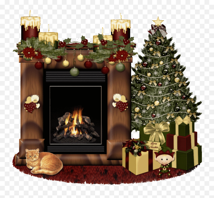 Top Fireplace Hd Stickers For Android U0026 Ios Gfycat - Animated Christmas Scenes Emoji,Fireplace Emoticon