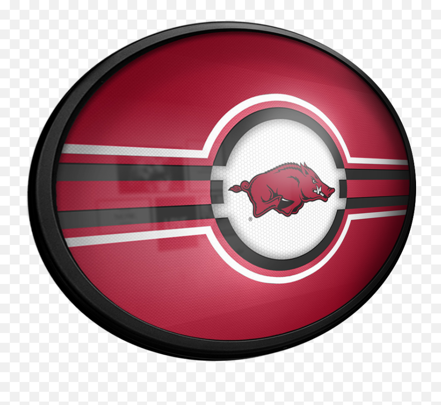 Razorback Oval Slim Line Lighted Wall - Arkansas Razorbacks Emoji,How Do I Make An Arkansas Razorbazk Emoticon