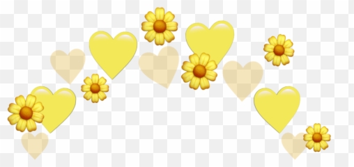 Heartjoon Yellow Heart Sticker By Haley Namjoon - Transparent Yellow Heart Crown Emoji,Yellow Heart Emoji Image