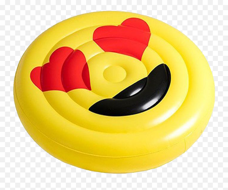 Inflatable Heart Eye Emoji - Swim Ring,Heart Eye Emoji