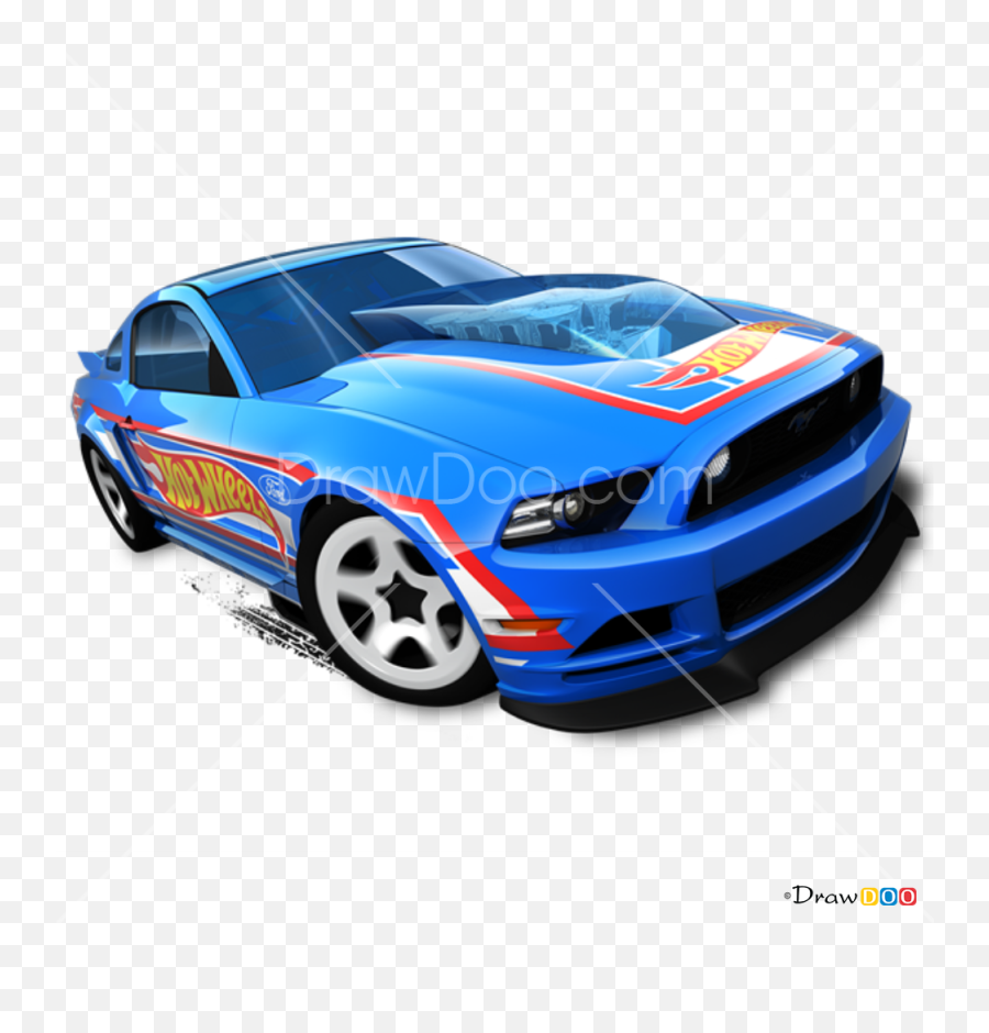 How To Draw Ford Mustang Hot Wheels - Drawing Hot Wheels Colour Emoji,Mustang Emoji