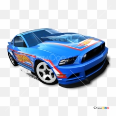 How To Draw Ford Mustang Hot Wheels - Drawing Hot Wheels Colour Emoji,Mustang Emoji